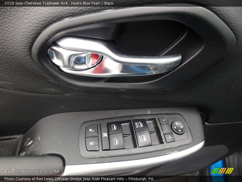 Hydro Blue Pearl / Black 2018 Jeep Cherokee Trailhawk 4x4