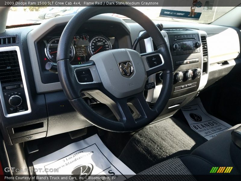 Flame Red / Dark Slate/Medium Graystone 2009 Dodge Ram 1500 SLT Crew Cab 4x4