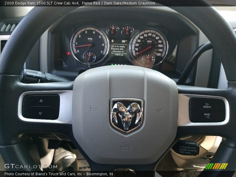 Flame Red / Dark Slate/Medium Graystone 2009 Dodge Ram 1500 SLT Crew Cab 4x4