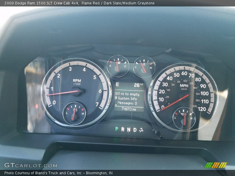 Flame Red / Dark Slate/Medium Graystone 2009 Dodge Ram 1500 SLT Crew Cab 4x4