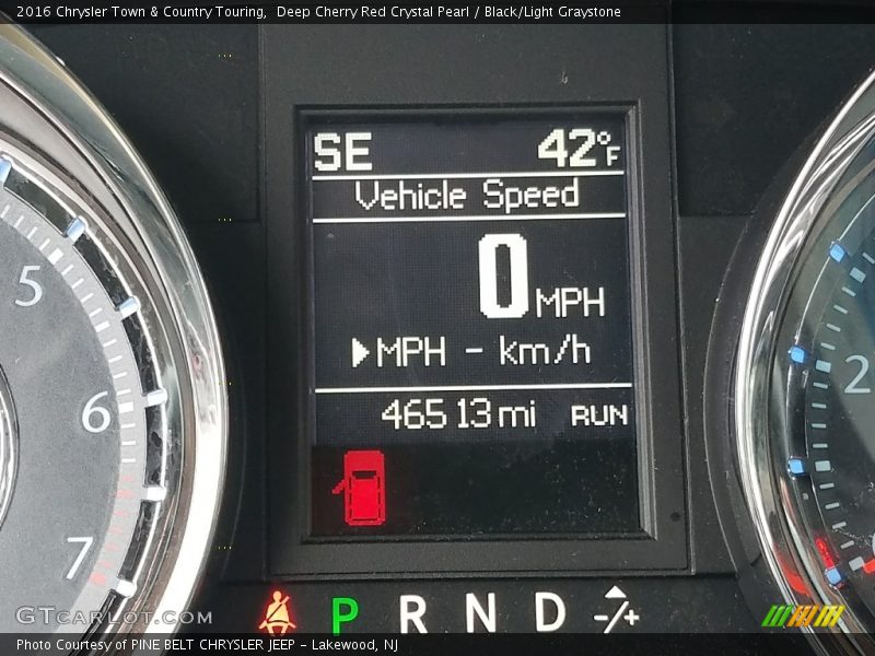 Deep Cherry Red Crystal Pearl / Black/Light Graystone 2016 Chrysler Town & Country Touring