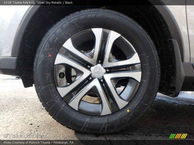 Silver Sky Metallic / Black 2018 Toyota RAV4 LE