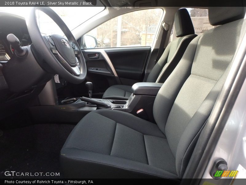 Silver Sky Metallic / Black 2018 Toyota RAV4 LE