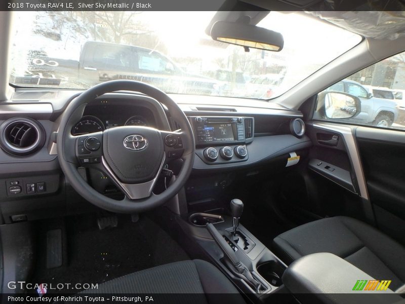 Silver Sky Metallic / Black 2018 Toyota RAV4 LE