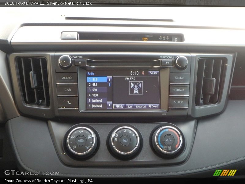 Silver Sky Metallic / Black 2018 Toyota RAV4 LE