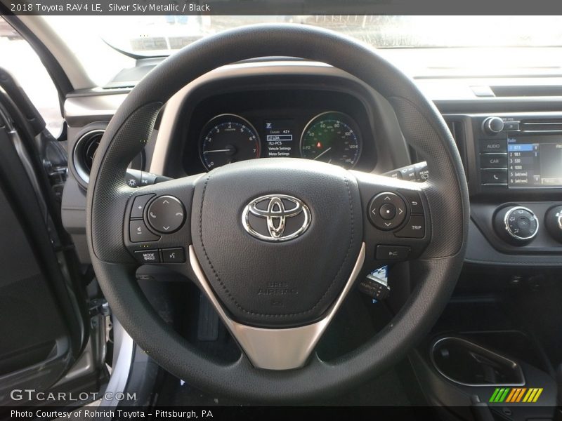 Silver Sky Metallic / Black 2018 Toyota RAV4 LE