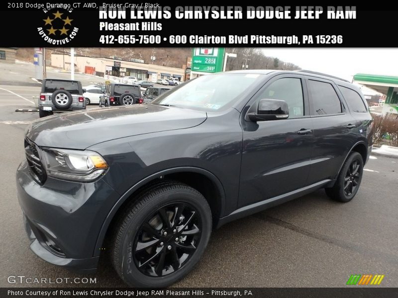 Bruiser Gray / Black 2018 Dodge Durango GT AWD