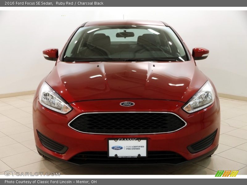 Ruby Red / Charcoal Black 2016 Ford Focus SE Sedan
