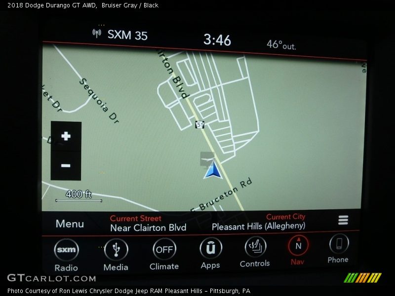 Bruiser Gray / Black 2018 Dodge Durango GT AWD