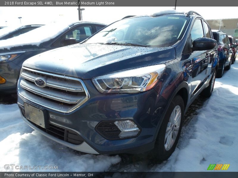 Blue Metallic / Medium Light Stone 2018 Ford Escape SEL 4WD