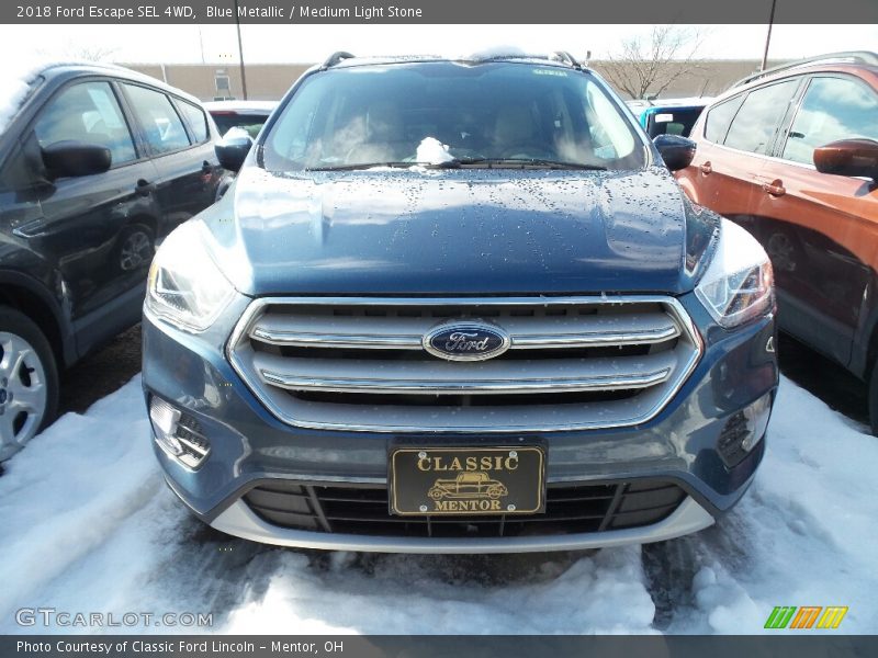 Blue Metallic / Medium Light Stone 2018 Ford Escape SEL 4WD