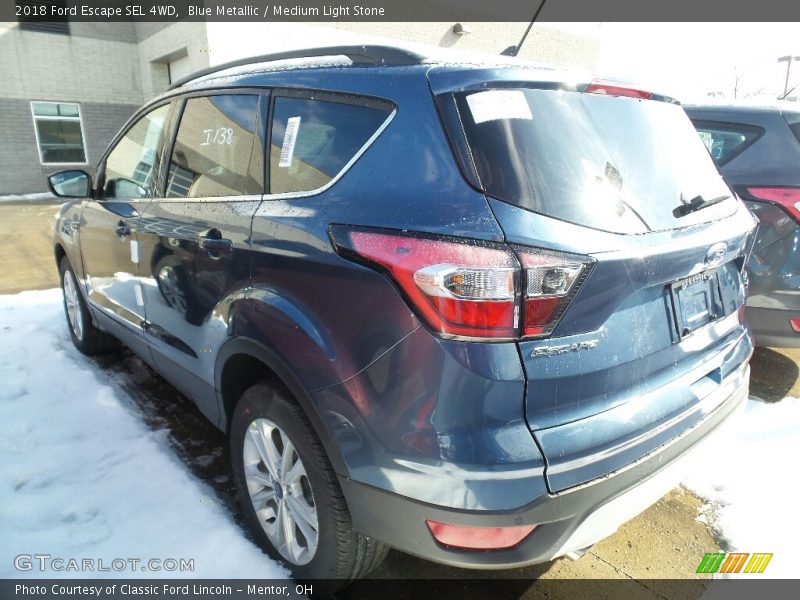 Blue Metallic / Medium Light Stone 2018 Ford Escape SEL 4WD