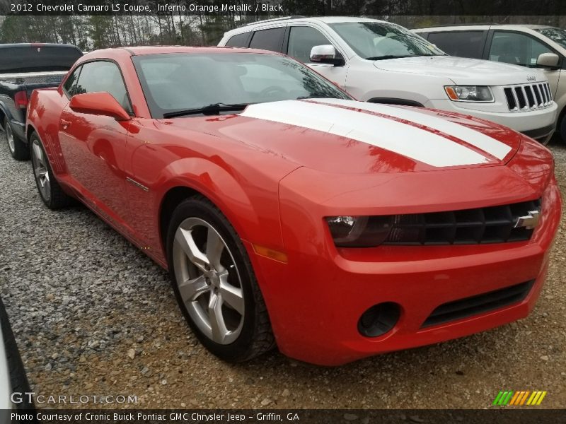 Inferno Orange Metallic / Black 2012 Chevrolet Camaro LS Coupe