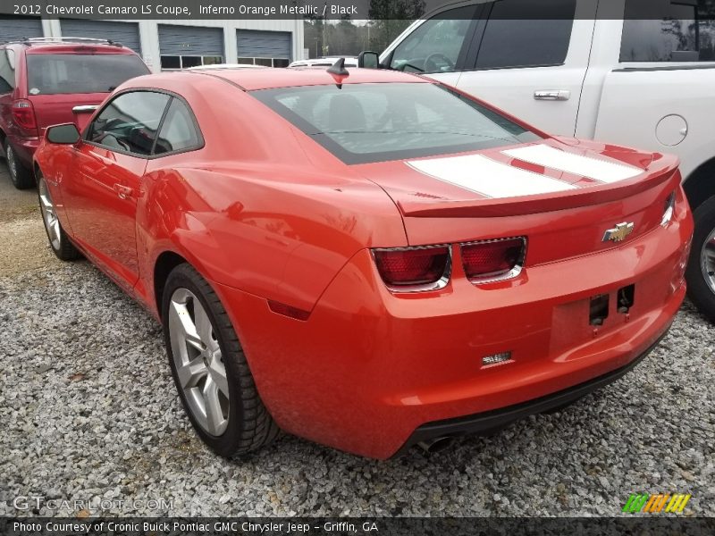 Inferno Orange Metallic / Black 2012 Chevrolet Camaro LS Coupe