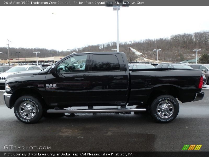 Brilliant Black Crystal Pearl / Black/Diesel Gray 2018 Ram 3500 Tradesman Crew Cab 4x4