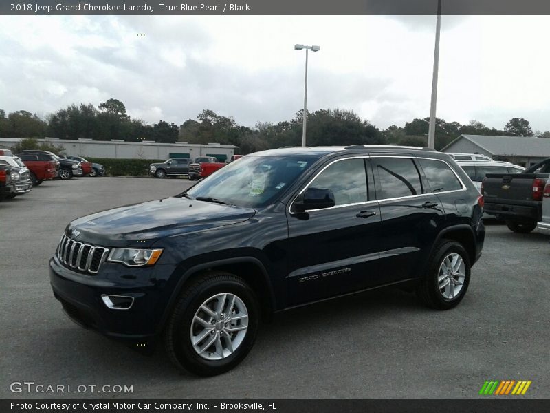 True Blue Pearl / Black 2018 Jeep Grand Cherokee Laredo