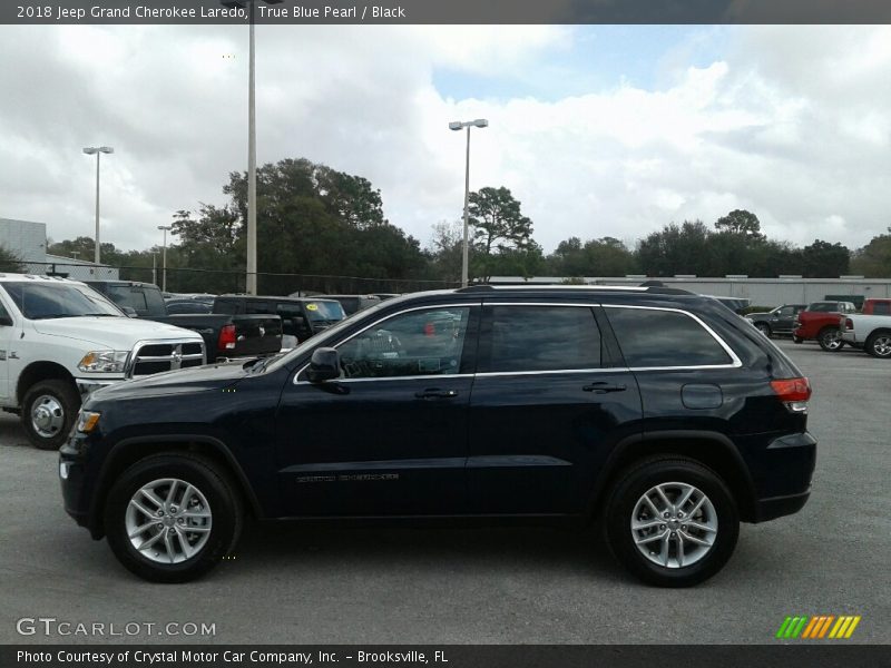 True Blue Pearl / Black 2018 Jeep Grand Cherokee Laredo