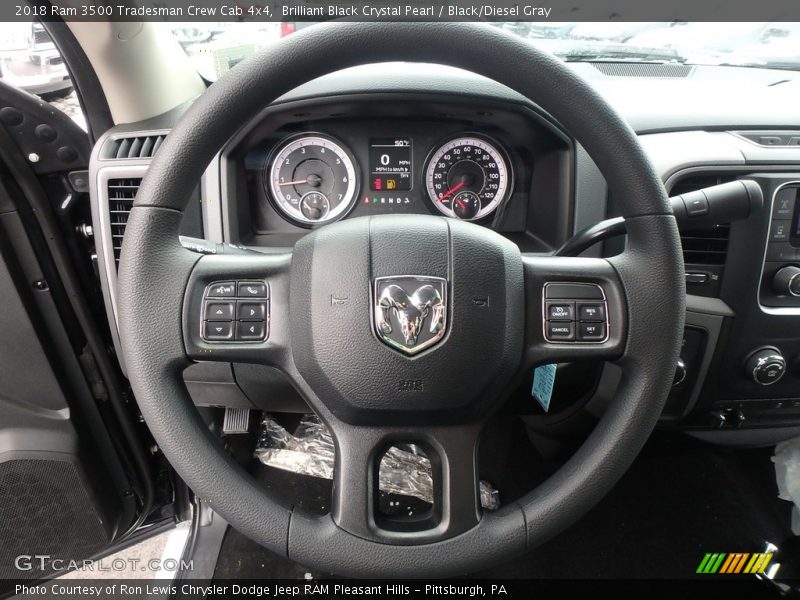 Brilliant Black Crystal Pearl / Black/Diesel Gray 2018 Ram 3500 Tradesman Crew Cab 4x4