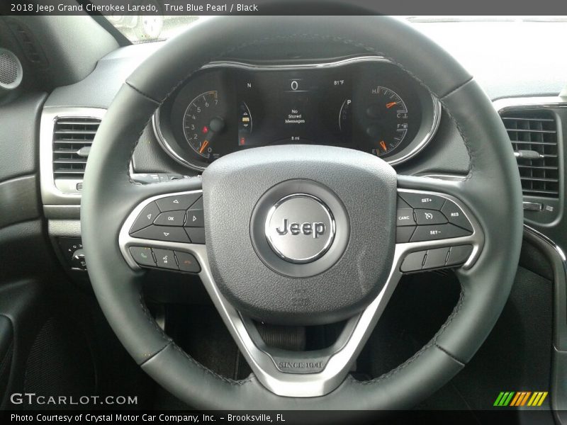 True Blue Pearl / Black 2018 Jeep Grand Cherokee Laredo