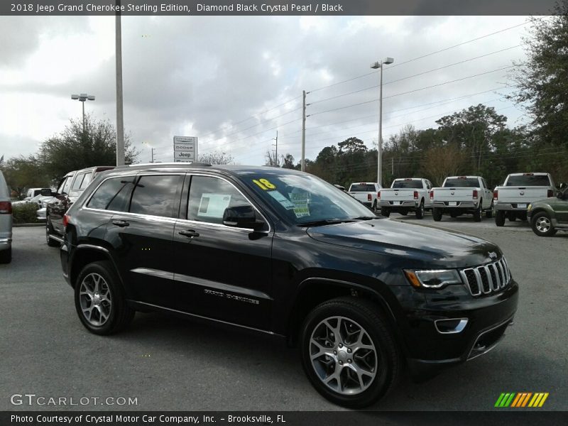 Diamond Black Crystal Pearl / Black 2018 Jeep Grand Cherokee Sterling Edition