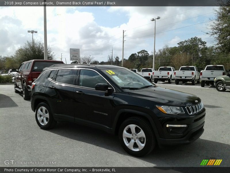 Diamond Black Crystal Pearl / Black 2018 Jeep Compass Latitude