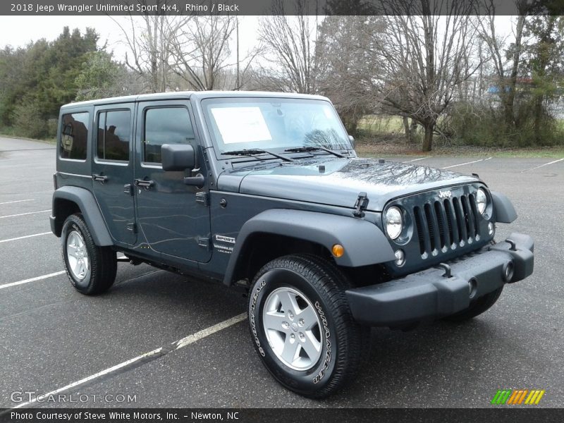 Rhino / Black 2018 Jeep Wrangler Unlimited Sport 4x4