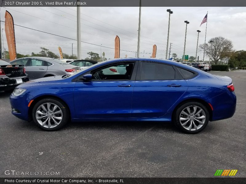 Vivid Blue Pearl / Black 2017 Chrysler 200 S