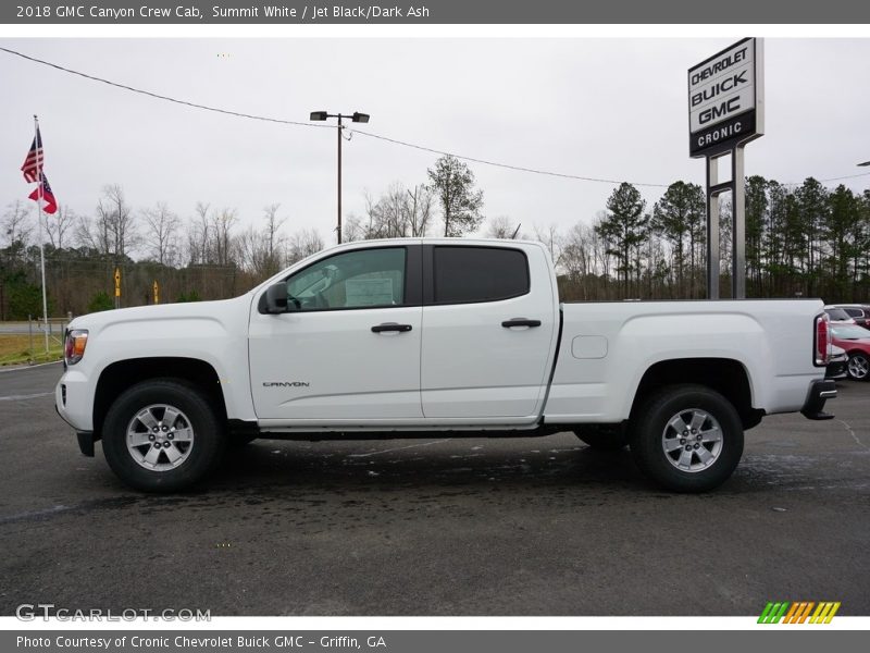 Summit White / Jet Black/Dark Ash 2018 GMC Canyon Crew Cab