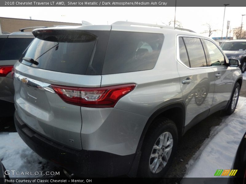 Silver Ice Metallic / Dark Atmosphere/Medium Ash Gray 2018 Chevrolet Traverse LT AWD