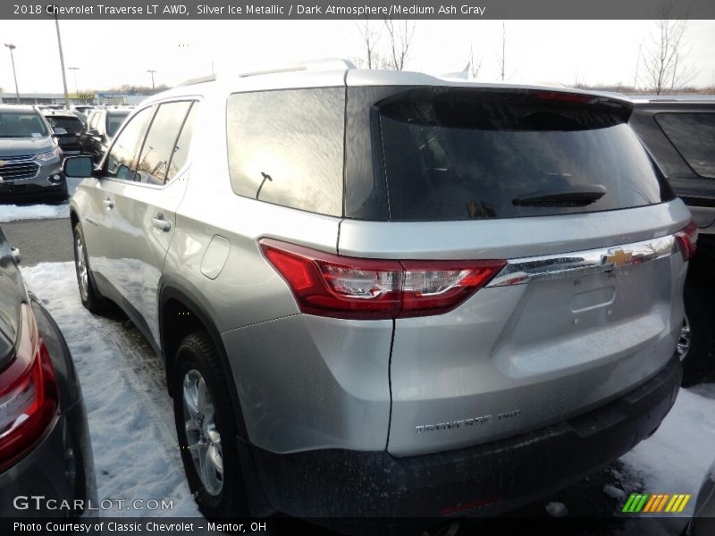 Silver Ice Metallic / Dark Atmosphere/Medium Ash Gray 2018 Chevrolet Traverse LT AWD