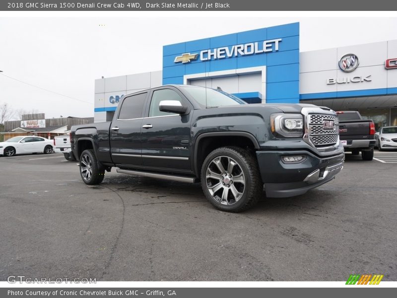 Dark Slate Metallic / Jet Black 2018 GMC Sierra 1500 Denali Crew Cab 4WD