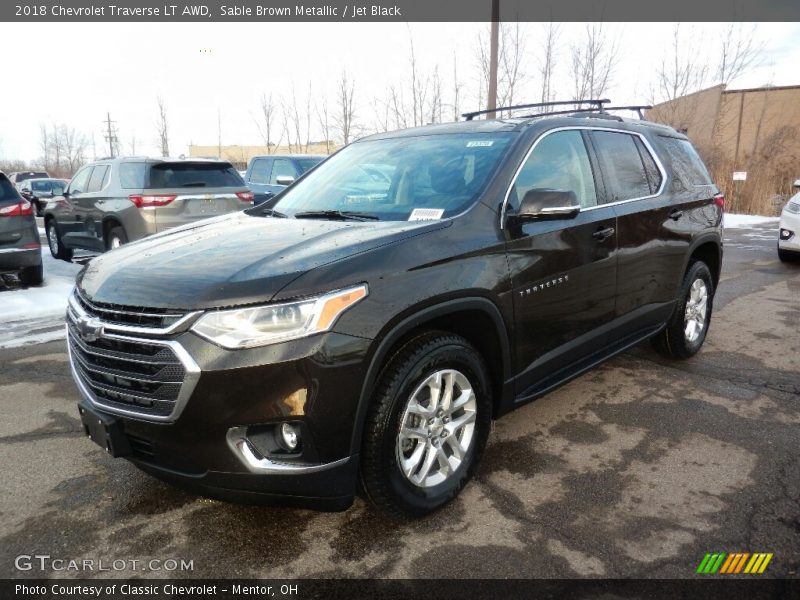 Sable Brown Metallic / Jet Black 2018 Chevrolet Traverse LT AWD