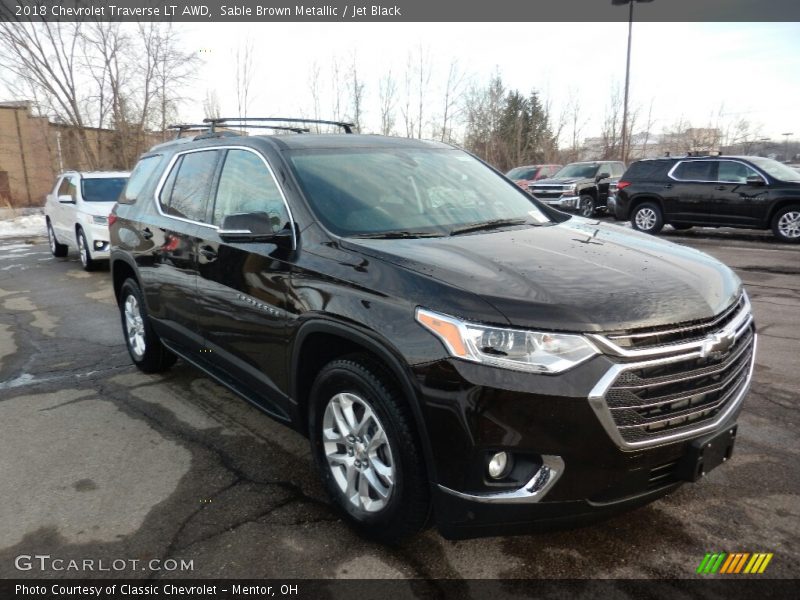 Sable Brown Metallic / Jet Black 2018 Chevrolet Traverse LT AWD