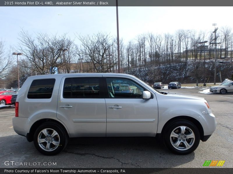 Alabaster Silver Metallic / Black 2015 Honda Pilot EX-L 4WD