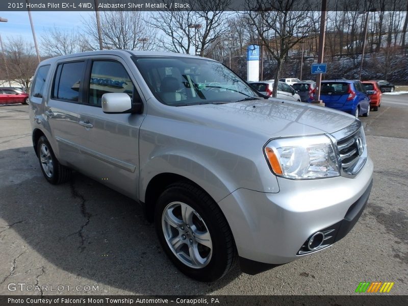 Alabaster Silver Metallic / Black 2015 Honda Pilot EX-L 4WD