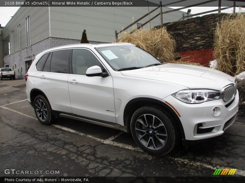Mineral White Metallic / Canberra Beige/Black 2018 BMW X5 xDrive35i
