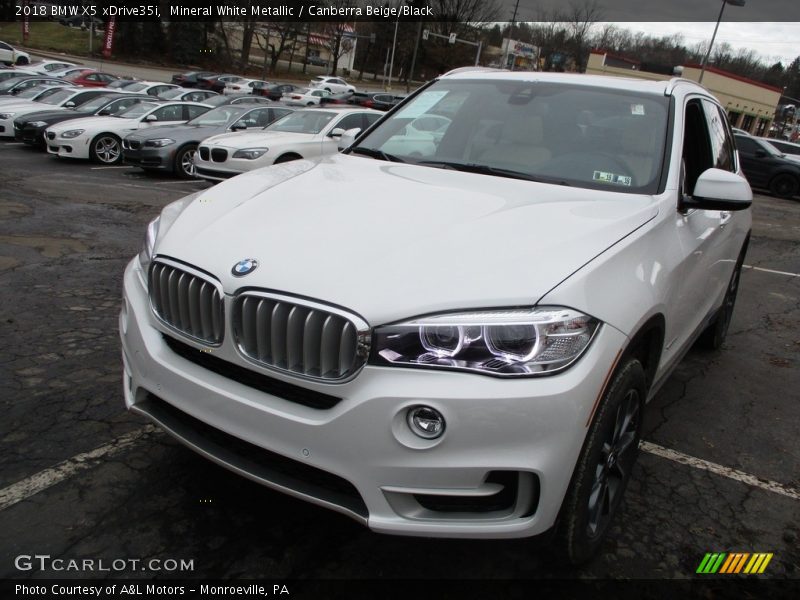 Mineral White Metallic / Canberra Beige/Black 2018 BMW X5 xDrive35i