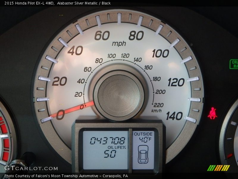 Alabaster Silver Metallic / Black 2015 Honda Pilot EX-L 4WD