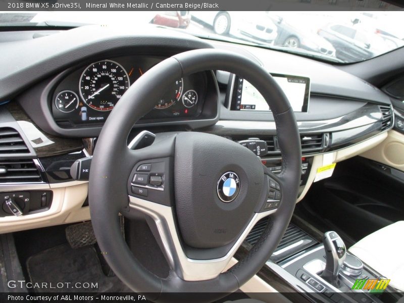 Mineral White Metallic / Canberra Beige/Black 2018 BMW X5 xDrive35i