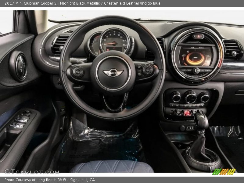 Midnight Black Metallic / Chesterfield Leather/Indigo Blue 2017 Mini Clubman Cooper S