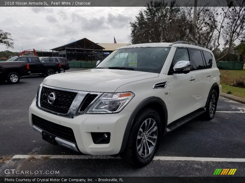 Pearl White / Charcoal 2018 Nissan Armada SL