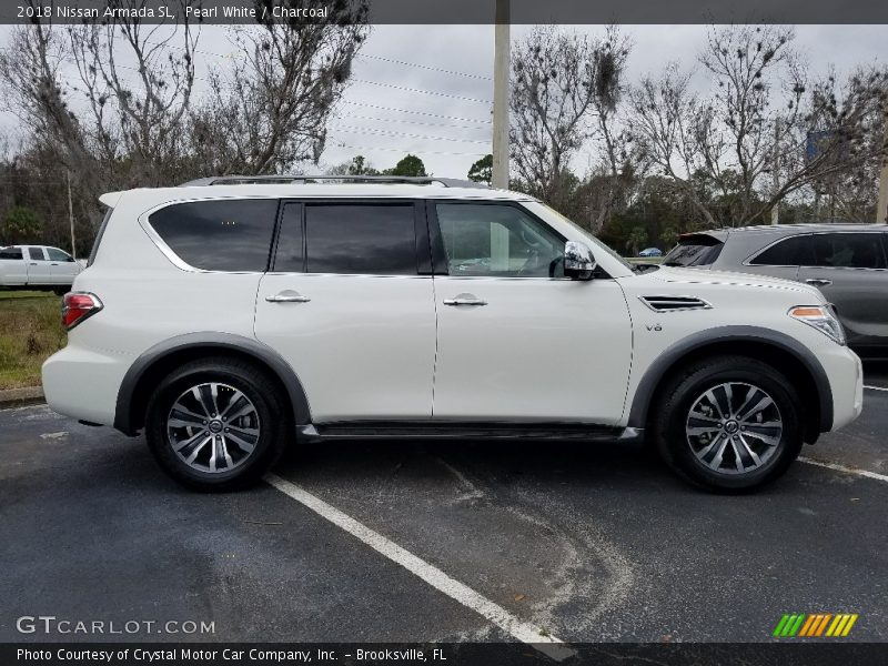 Pearl White / Charcoal 2018 Nissan Armada SL