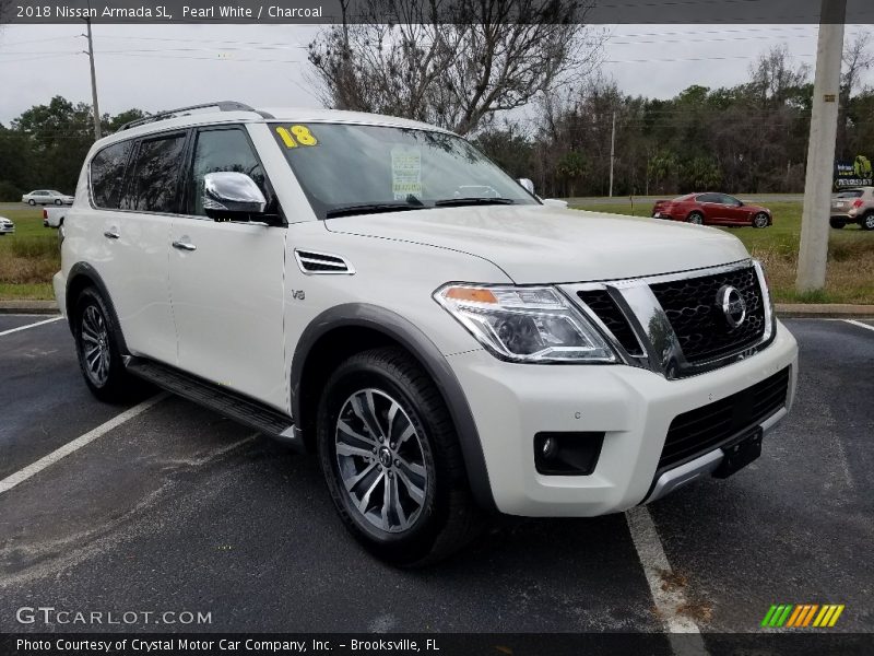 Pearl White / Charcoal 2018 Nissan Armada SL