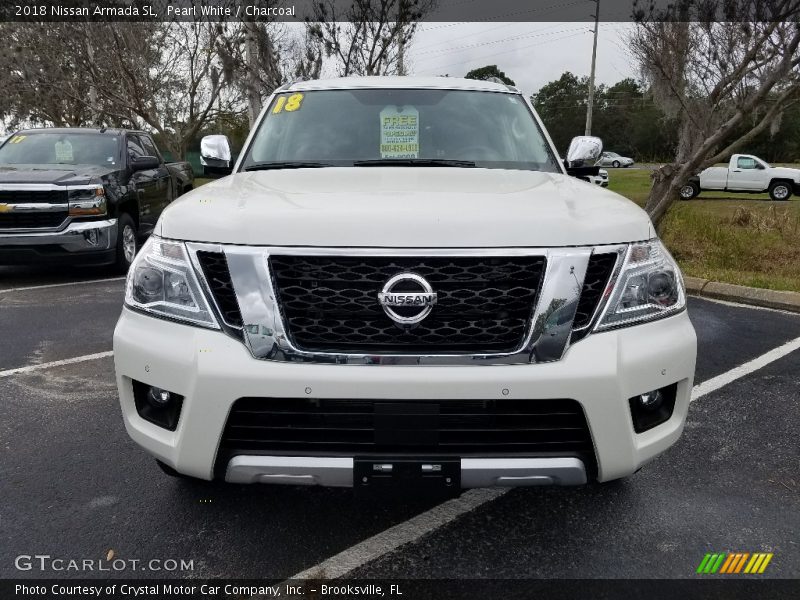 Pearl White / Charcoal 2018 Nissan Armada SL