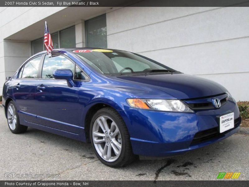Fiji Blue Metallic / Black 2007 Honda Civic Si Sedan