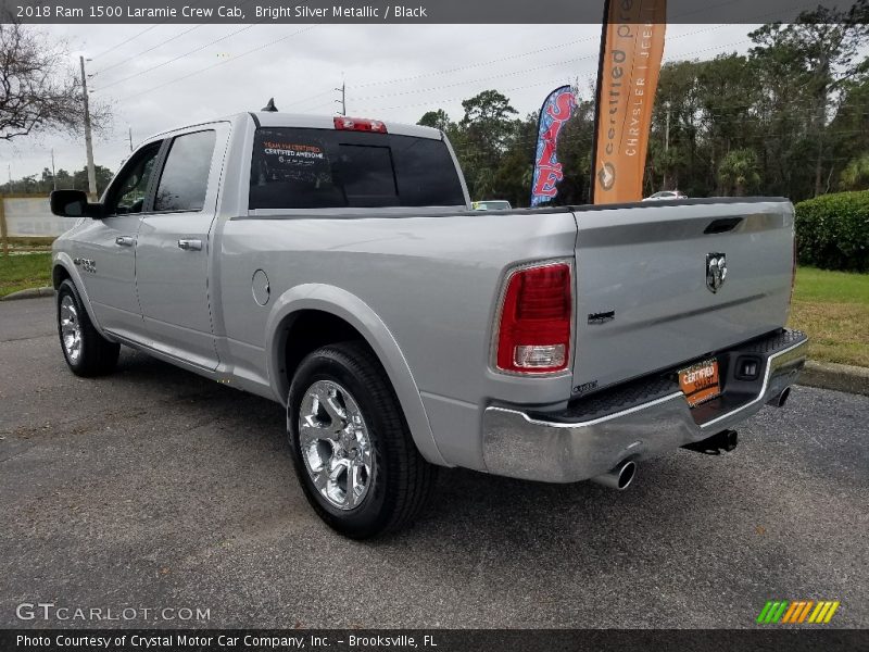 Bright Silver Metallic / Black 2018 Ram 1500 Laramie Crew Cab