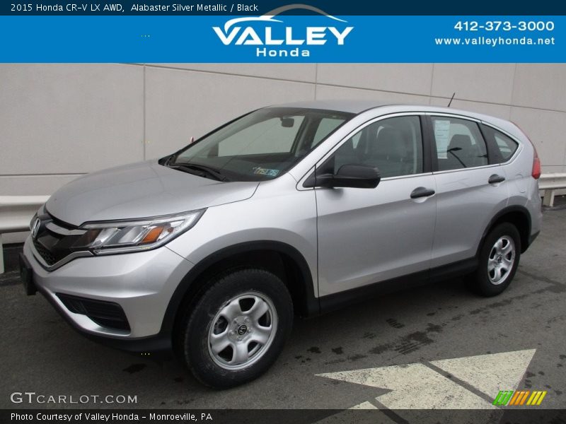 Alabaster Silver Metallic / Black 2015 Honda CR-V LX AWD