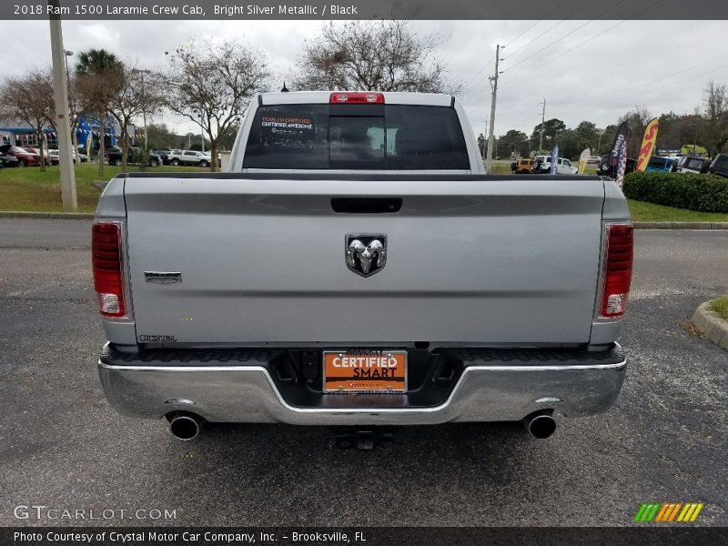 Bright Silver Metallic / Black 2018 Ram 1500 Laramie Crew Cab