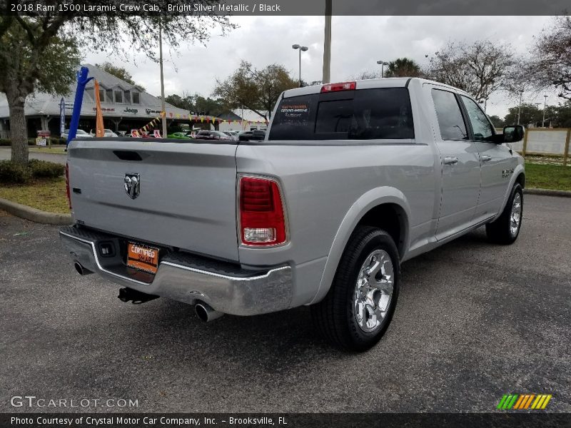 Bright Silver Metallic / Black 2018 Ram 1500 Laramie Crew Cab