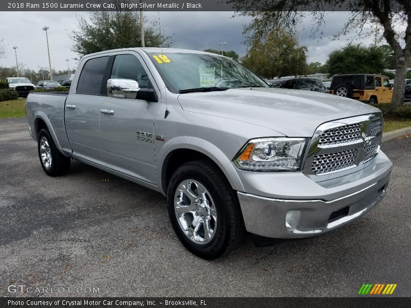 Bright Silver Metallic / Black 2018 Ram 1500 Laramie Crew Cab